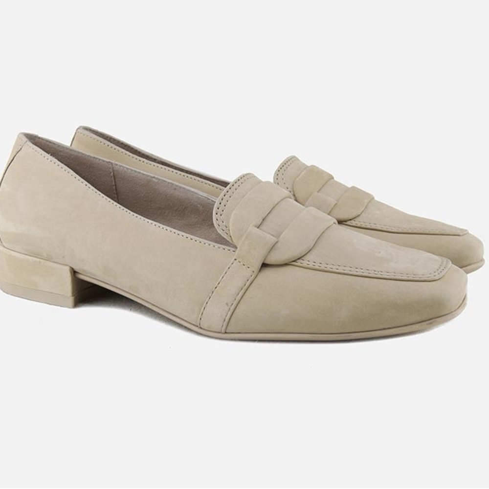 Paul Green Rimona Partita Loafers Sabbia Nubuck Cream Sz 7.5